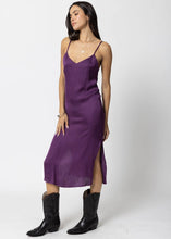 Load image into Gallery viewer, The Silky Slip Midi Dress- Purple