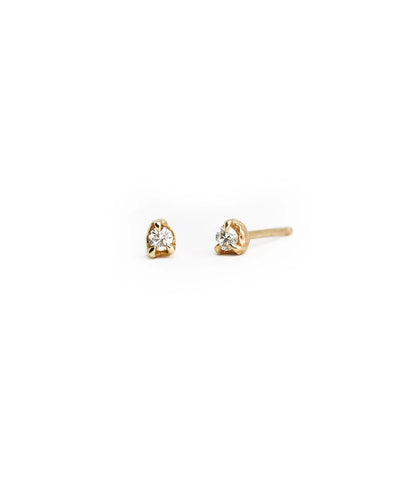 Solid Gold Diamond Earrings