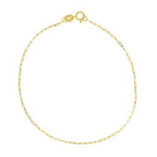 Load image into Gallery viewer, 14K Solid Gold Thin Paperclip Bracelet