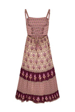 Load image into Gallery viewer, Chateau Quilted Strappy Maxi Dress- Grape