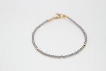 Load image into Gallery viewer, Small Labradorite Gold Beads Bracelet
