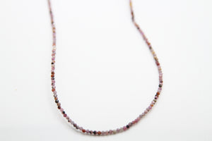 Tourmaline Faceted Silver Necklace