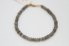 Load image into Gallery viewer, Labradorite Heishi Gold Bracelet
