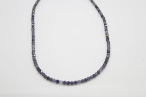Iolite Faceted Silver Necklace