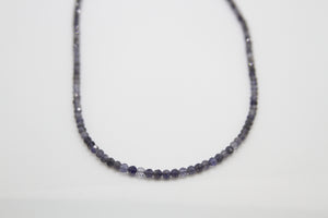 Iolite Faceted Silver Necklace