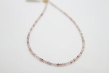 Load image into Gallery viewer, Strawberry Quartz Faceted Gold Necklace