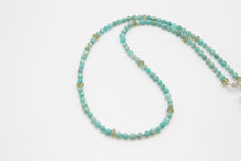 Load image into Gallery viewer, Amazonite Faceted Silver Necklace
