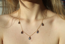 Load image into Gallery viewer, Labradorite Drop Gold Necklace