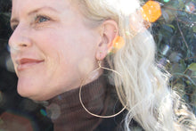 Load image into Gallery viewer, Full Moon Gold XL Hand Hammered Hoops