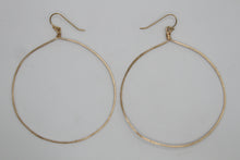 Load image into Gallery viewer, Full Moon Gold XL Hand Hammered Hoops