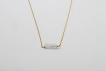Load image into Gallery viewer, Tubular Moonstone Gold Necklace