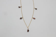 Load image into Gallery viewer, Pearl Keshi Chocolate Drop Gold Necklace