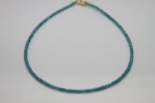 Load image into Gallery viewer, Apatite Faceted Gold Necklace