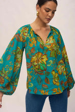 Load image into Gallery viewer, Flora Blouse- Peacock