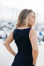 Load image into Gallery viewer, Jackie Linen Shift Dress- Navy