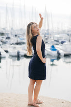 Load image into Gallery viewer, Jackie Linen Shift Dress- Navy