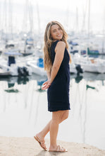 Load image into Gallery viewer, Jackie Linen Shift Dress- Navy