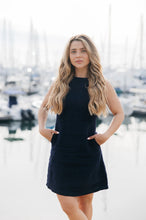 Load image into Gallery viewer, Jackie Linen Shift Dress- Navy