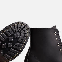 Load image into Gallery viewer, Clara Heeled Boot in Black Boundary Leather