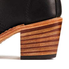 Load image into Gallery viewer, Clara Heeled Boot in Black Boundary Leather