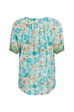 Load image into Gallery viewer, Goldie Short Sleeve Blouse- Lagoon