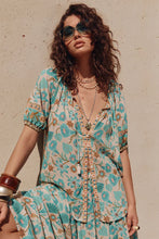 Load image into Gallery viewer, Goldie Short Sleeve Blouse- Lagoon