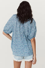 Load image into Gallery viewer, Love Jetty Short Sleeve Blouse- Blue Nirvana