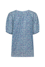 Load image into Gallery viewer, Love Jetty Short Sleeve Blouse- Blue Nirvana