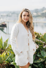 Load image into Gallery viewer, Keaton Tie Top- White