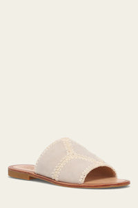 Ava Crochet Slide Sandals- Ivory