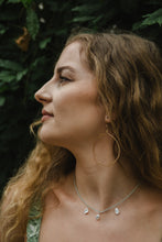 Load image into Gallery viewer, Full Moon Gold Medium Hand Hammered Hoops