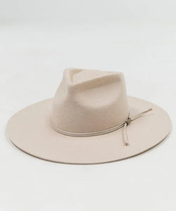 Emery Teardrop Fedora Cream Hat