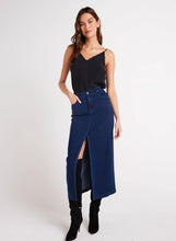 Load image into Gallery viewer, Gia Front Slit Maxi Skirt- Indigo Twilight Wash