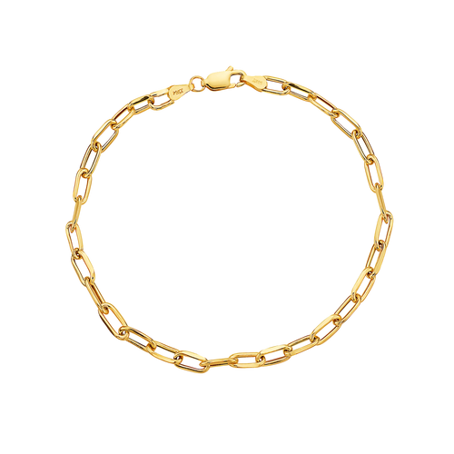 14K Paperclip Chain Bracelet