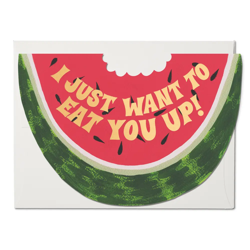 Juicy Watermelon Love Greeting Card