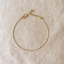 Load image into Gallery viewer, 18k Gold Filled 0.5mm Box Chain Anklet
