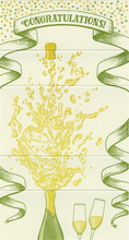 Load image into Gallery viewer, Champagne Congratulations Fold Out Card