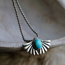 Load image into Gallery viewer, Prayer Turquoise Silver Necklace