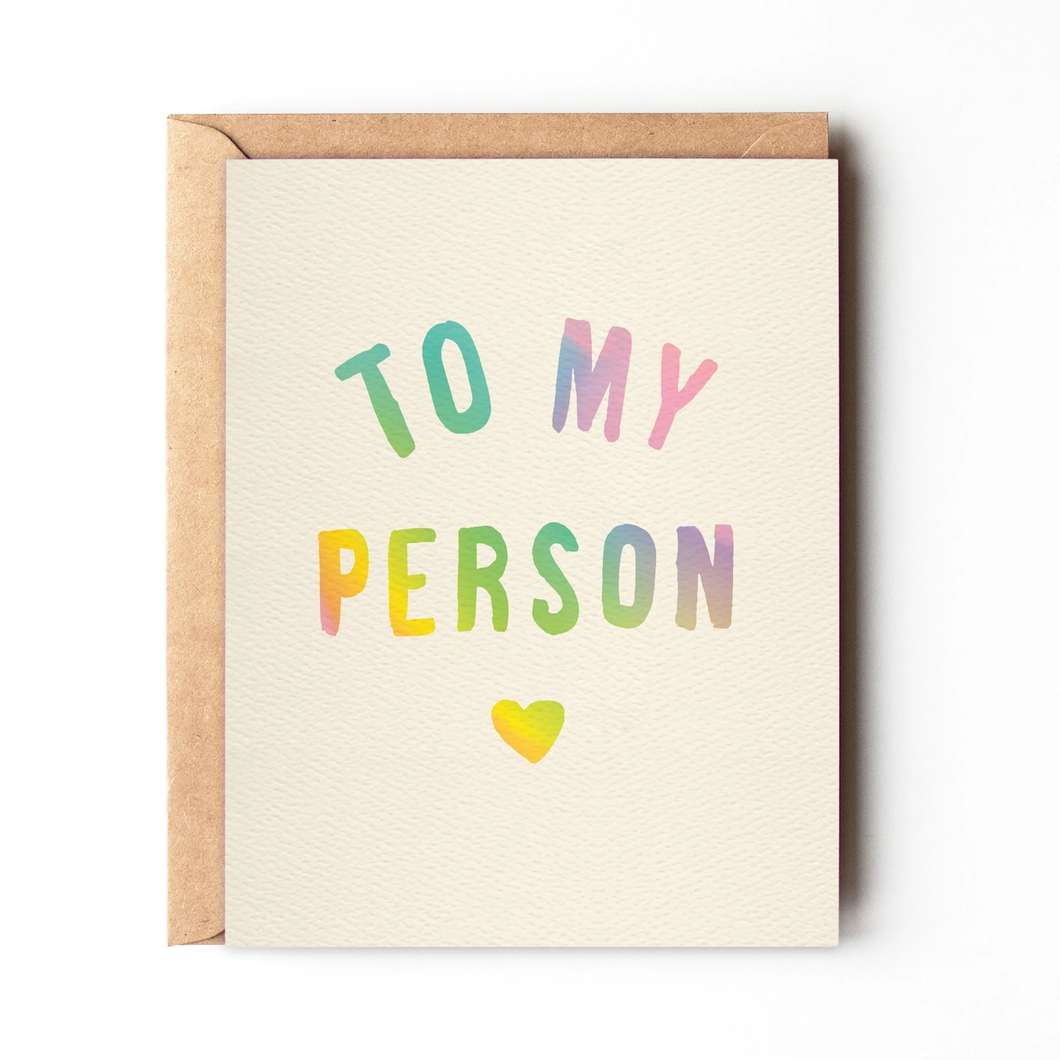 To My Person Love Card