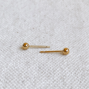 14k Gold Filled 3.0mm Ball Stud Earrings