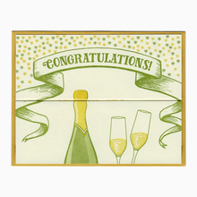 Load image into Gallery viewer, Champagne Congratulations Fold Out Card