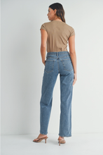Load image into Gallery viewer, High Rise Longer Length Wide Leg Jeans