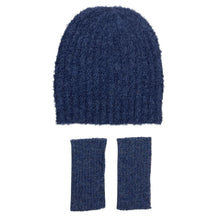 Load image into Gallery viewer, Navy Loop Knit Alpaca Beanie