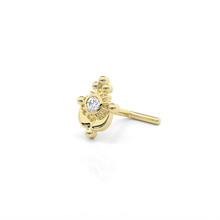 Load image into Gallery viewer, 14K Gold Diamond Indian Nose Stud