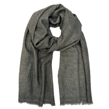 Load image into Gallery viewer, Charcoal Handloom Cashmere Scarf