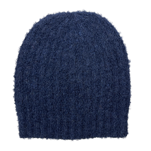 Load image into Gallery viewer, Navy Loop Knit Alpaca Beanie