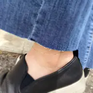 Load image into Gallery viewer, 18k Gold Filled 0.5mm Box Chain Anklet