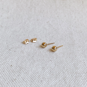 14k Gold Filled 5.0mm Ball Stud Earrings