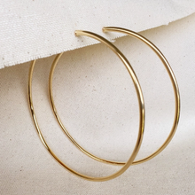 Load image into Gallery viewer, 18k Gold Filled 4&quot; Big Plain Hoop Earrings