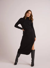 Load image into Gallery viewer, Knit Skirt w/ Side Slit- Black
